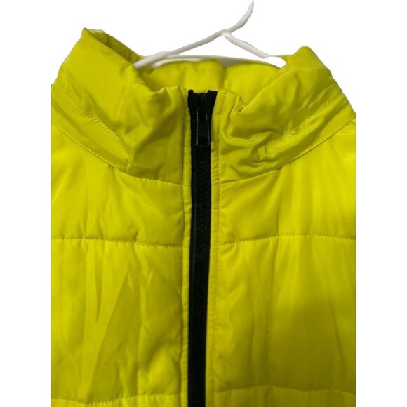 Sanctuary Cropped Puffa Jacket Women Medium Acid Green Winter Outerwear - Picture 3 of 6